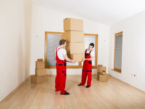 Organised moving boxes in a Haringey property