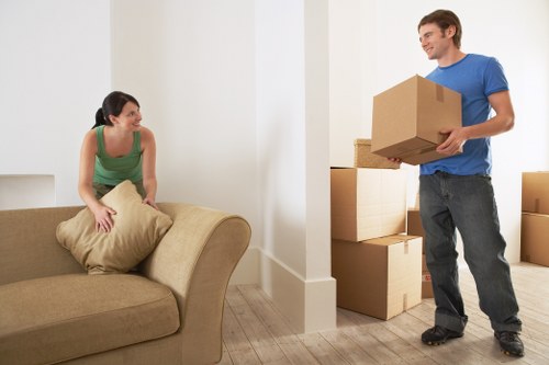 Packing and organising office equipment for a move in Haringey